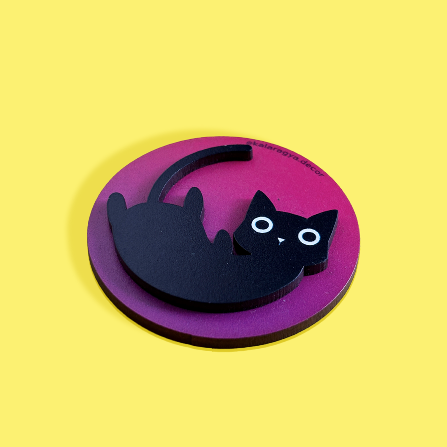 Lazy Cat - Fridge Magnet