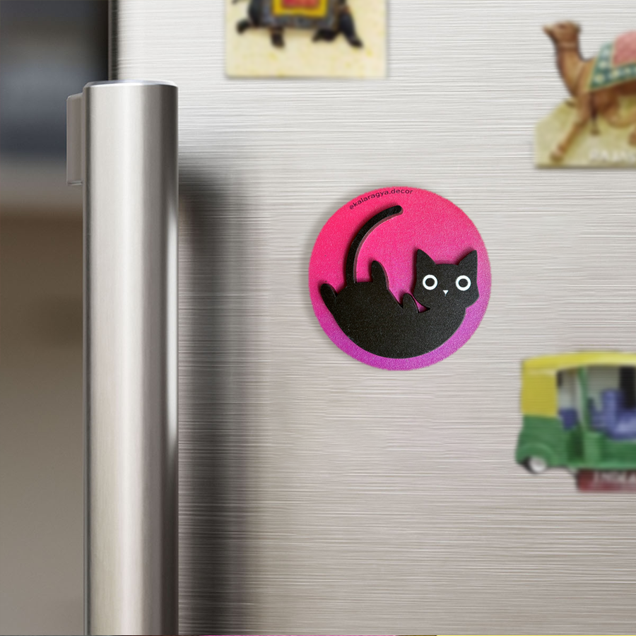 Lazy Cat - Fridge Magnet